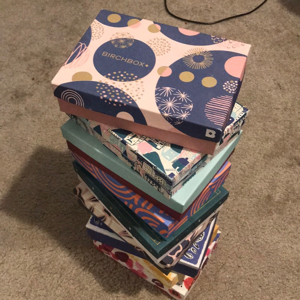 9 Birchbox boxes (empty)